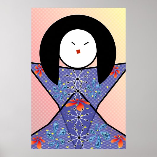 Poster fille japonaise (Devant)