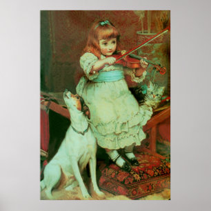 Poster Fille jouant un violon