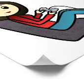 Poster Fille Joueuse Lumière (Coin)