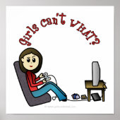 Poster Fille Joueuse Lumière (Devant)