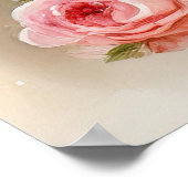 Poster Fille lapin antique shabby chic (Coin)