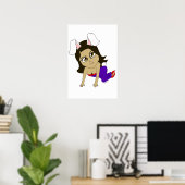 Poster fille lapin chibi (Bureau à domicile)