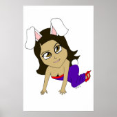 Poster fille lapin chibi (Devant)