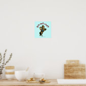 Poster Fille légère en cheval (Cuisine)