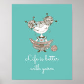 Poster Fille Louveuse de Fils Whimsical (Devant)