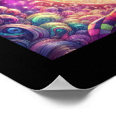 Poster Fille Lune Croissant Dormir Avec Chat Noir (Coin)