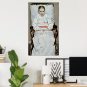 Poster Fille malade (Bureau à domicile)