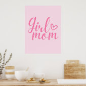 Poster Fille maman - Citation Inspirationnelle rose pour  (Cuisine)