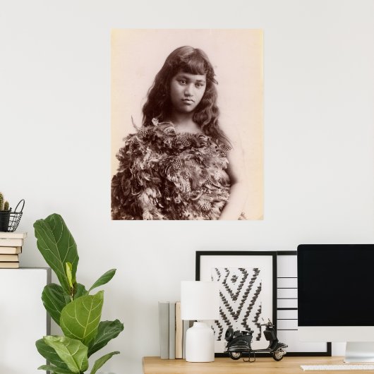 Poster Fille maorie (Bureau à domicile)