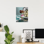 Poster Fille Métisse et Bonbons (Bureau à domicile)
