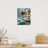 Poster Fille Métisse et Bonbons (Cuisine)