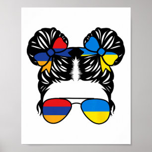 Poster Fille moitié arménienne moitié ukrainienne Arménie