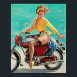 Poster Fille motard<br><div class="desc">Une femme qui conduit une moto</div>