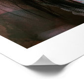 Poster fille nature bleu teintes (Coin)