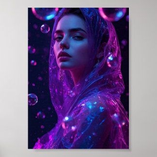 Poster Fille Néon 💜
