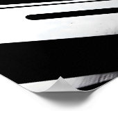 Poster Fille noire et blanche (Coin)