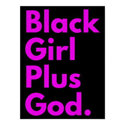 POSTER FILLE NOIRE PLUS DIEU (Devant)