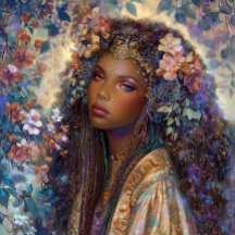 Fille noire Reine noire Fantaisie Art Déesse