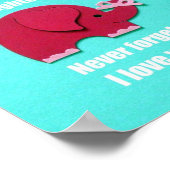 Poster Fille, N'oublie jamais que je t'aime ! (Coin)