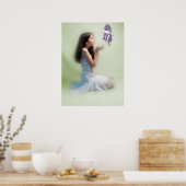 Poster Fille papillon (Cuisine)