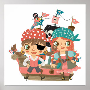 Poster Fille Pirates