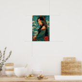 Poster Fille polynésienne Portrait d'île tropicale (Cuisine)