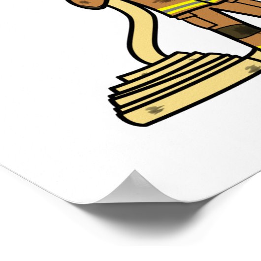 Poster Fille pompier (Coin)