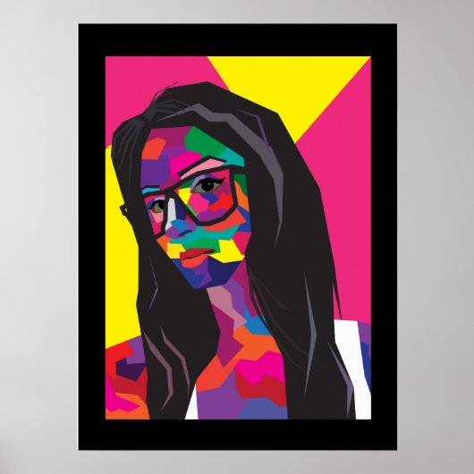 Poster fille pop art (Devant)