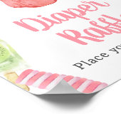 Poster Fille Popsicle Baby shower Déchets Raffle (Coin)