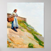 Poster Fille portant un panier par Winslow Homer (Devant)