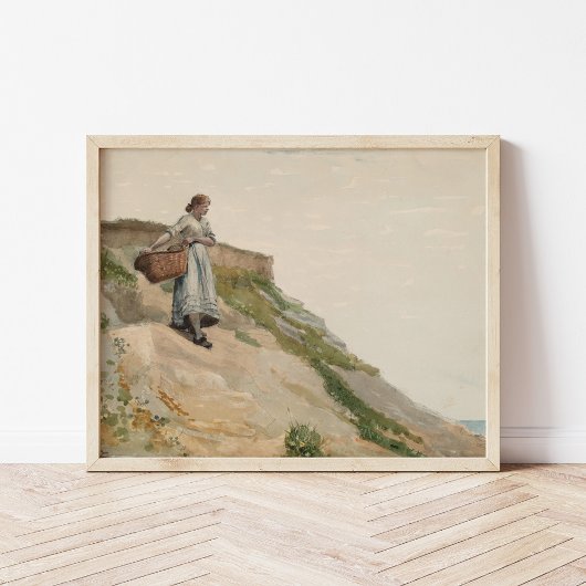 Poster Fille portant un panier | Winslow Homer