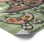 Poster Fille primitive et chat (Coin)