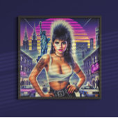 Poster Fille Punk des années 80