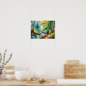 Poster Fille randonnée (Cuisine)