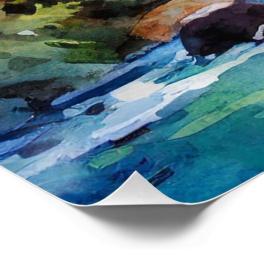 Poster Fille randonnée (Coin)