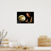 Poster Fille regardant la lune (Cuisine)