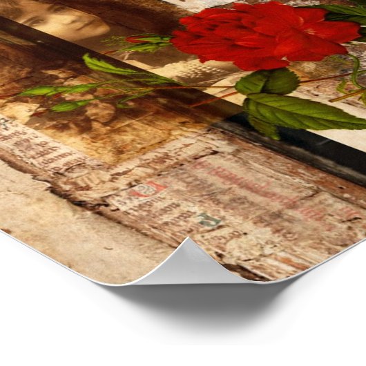 Poster Fille rose (Coin)