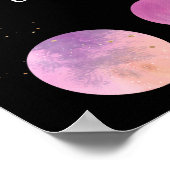 Poster Fille rose Astronaut Espace extra-atmosphérique Bi (Coin)