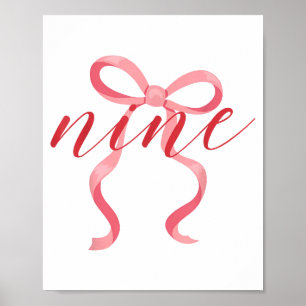Poster Fille Rose Coquette Arc 9 Ans 9e Anniversaire Par