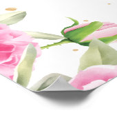 Poster Fille Rose Floral bébé en Fleur Douche Douche mign (Coin)