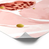 Poster Fille rose Floral Christening Bienvenue (Coin)