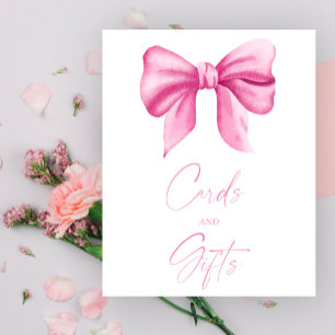 POSTER FILLE RUBAN ROSE CARTES ET CADEAUX