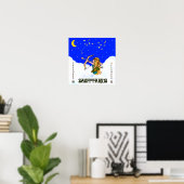 POSTER FILLE SAGITTARIENNE DANS LES NUAGES (Bureau à domicile)