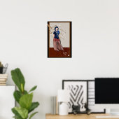 Poster Fille Sakura version 2 (Bureau à domicile)