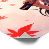 Poster Fille Samouraï Anime (Coin)