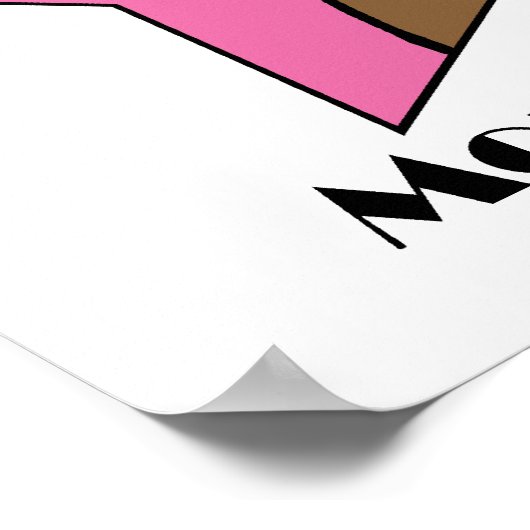 Poster Fille singe (Coin)