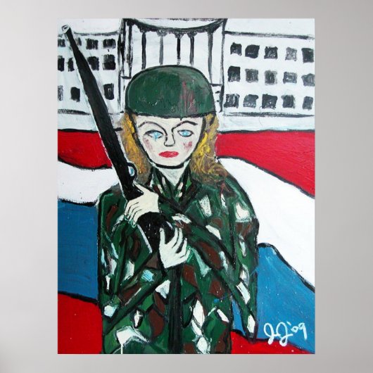 Poster Fille soldat (Devant)