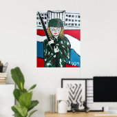 Poster Fille soldat (Bureau à domicile)