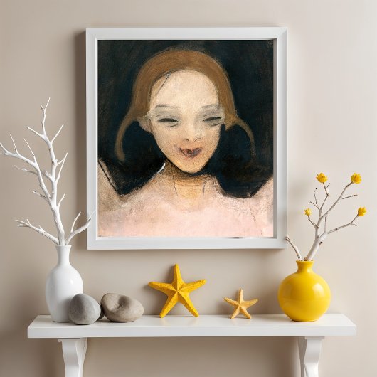 Poster Fille souriante, Helene Schjerfbeck