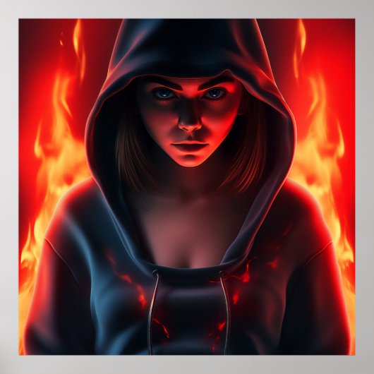 Poster Fille Super-Héros (Devant)